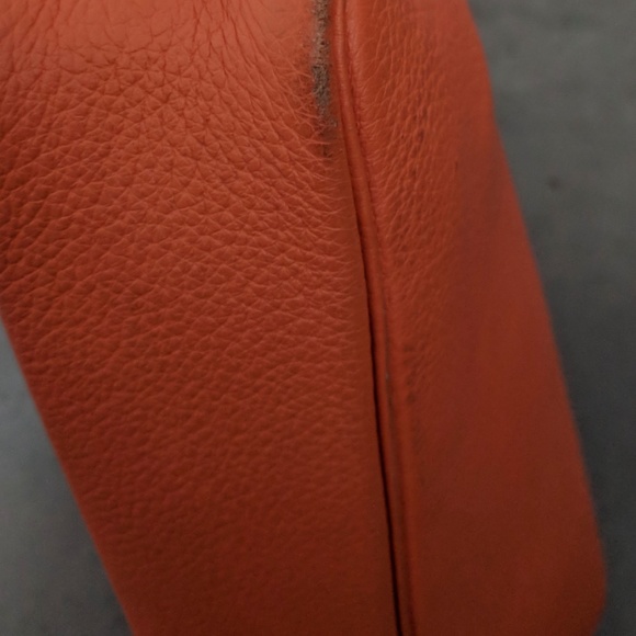 Hermes Orange Clemence Leather Massai Shoulder Bag - Picture 7 of 8